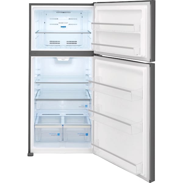 Frigidaire Gallery 20.0 Cu. Ft. Top Freezer Refrigerator in Black Stainless Steel FGHT2055VD - main